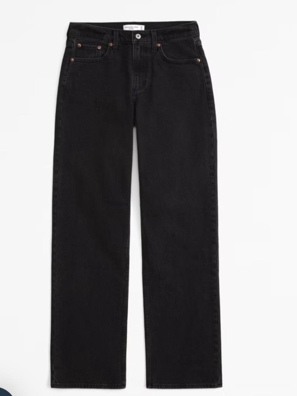 Abercrombie & Fitch Black Straight-Leg Jeans